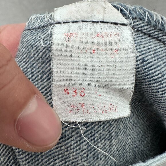 Vintage Levis 501 Jeans Mens 38x32 (36x31) Blue Straight Leg Button Fly Whisker - Picture 2 of 14